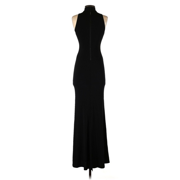 Alice + Olivia Air Black Mock Neck Maxi Dress Size 0 (Petite!) - Picture 2 of 5
